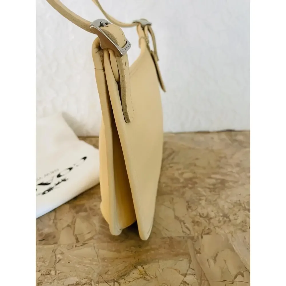 NWT Vtg Coach MINI ivory Leather Hippie small Slim crosbody shoulder bag #9142 - Picture 4 of 10